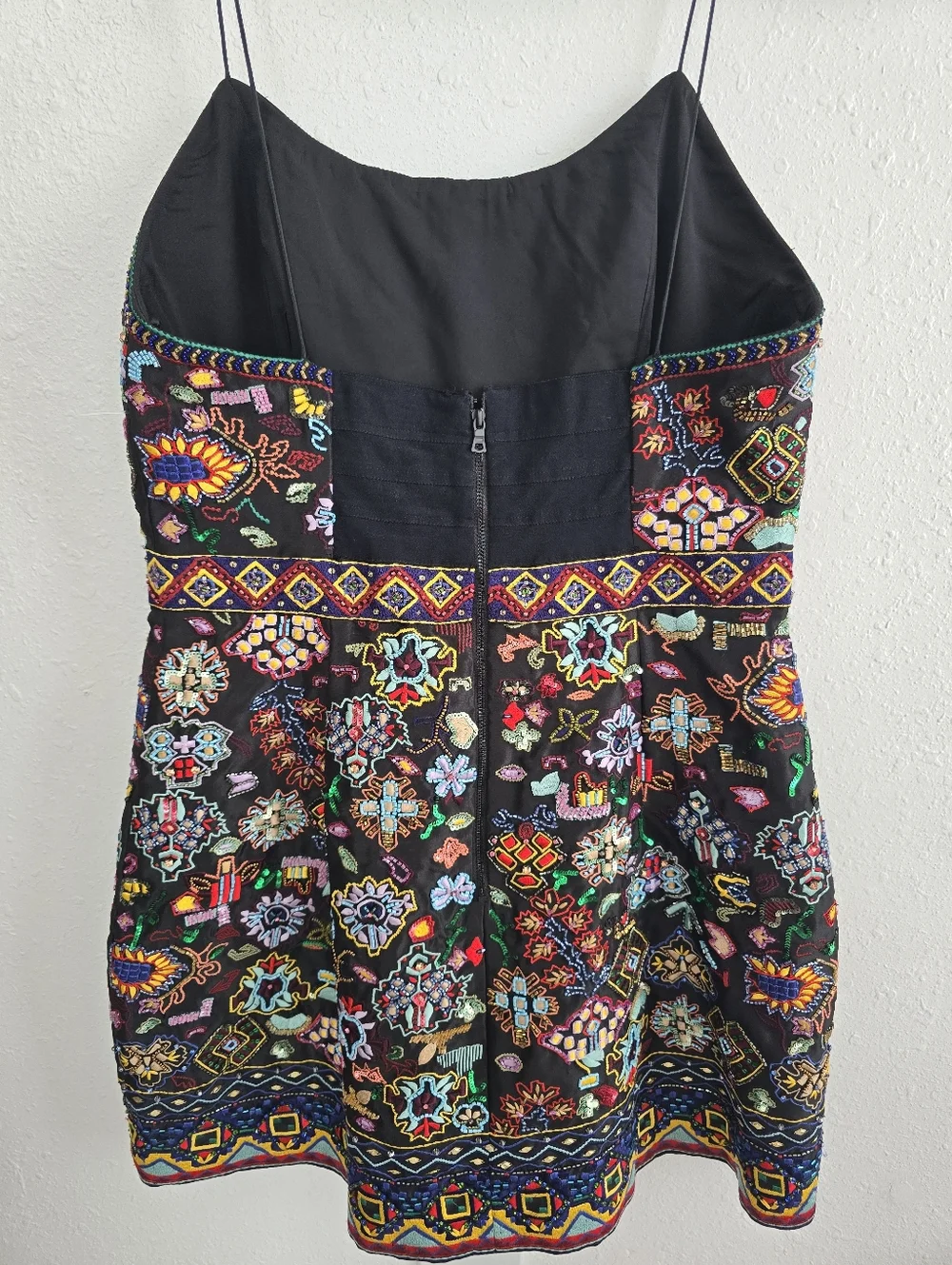 Alice & Olivia By Stacey Bendel Florencia Embellished Mini Dress Sz 12 - Picture 8 of 11